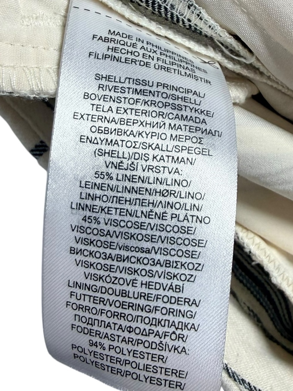 Ralph Lauren Pinstriped Linen Blend Pants Cropped 12 - Picture 9 of 10